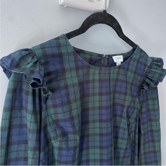 J. CREW Plaid Ruffle Top - Picture 3 of 10
